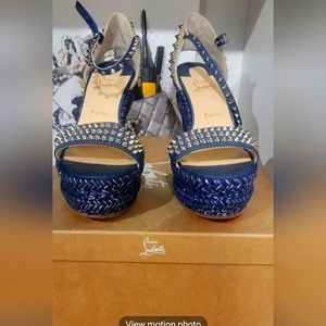 Chocazeppa Leather Spike Wedge Espadrilles